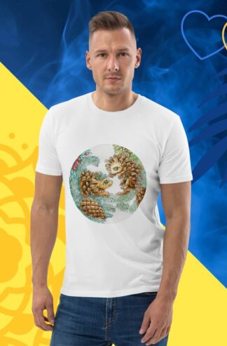 Футболки з парою ялинкових драконів для закоханих.