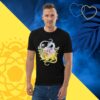 Футболки з парою драконів у півоніях для закоханих.